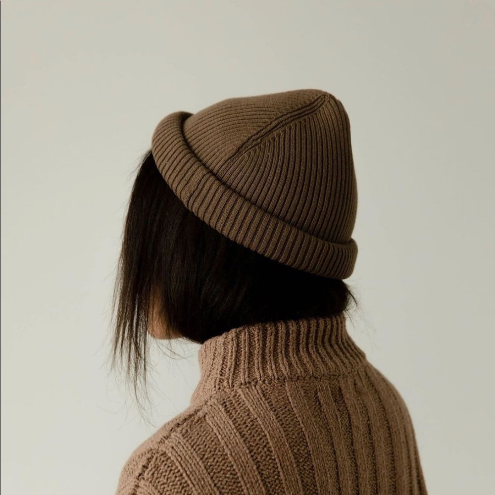 James Street Co. Cotton Port Beanie in Walnut